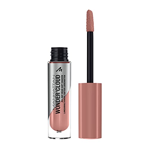 Manhattan Wonder'Cloud Eyeshadow, Farbe 004 Spiced Petal, flüssiger Lidschatten, langanhaltend und wasserfest, 18 g