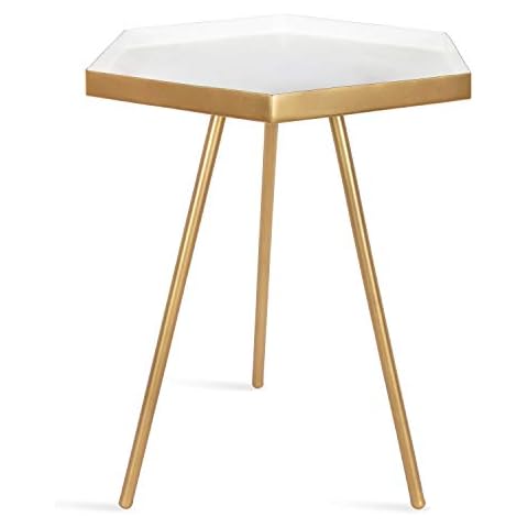 Kate and Laurel Kashvi Metal Hexagon Side Table Cover