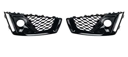 Rejilla de radiador 1 Par Luces Antiniebla Parachoques Delantero Coche Lámpara Parrilla Panal Abeja para A4 para B9 para S-Lines para S4 2019-2020 Negro Rejilla de Coche