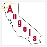 MAGNET Throwback California Angels Baseball Logo Magnetic Bumper Sticker 5'