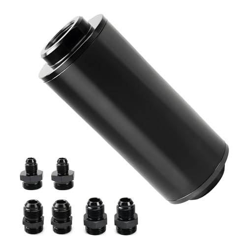 BARTOO Universal 50MM 100 Micron Inline Fuel Filter with 6AN