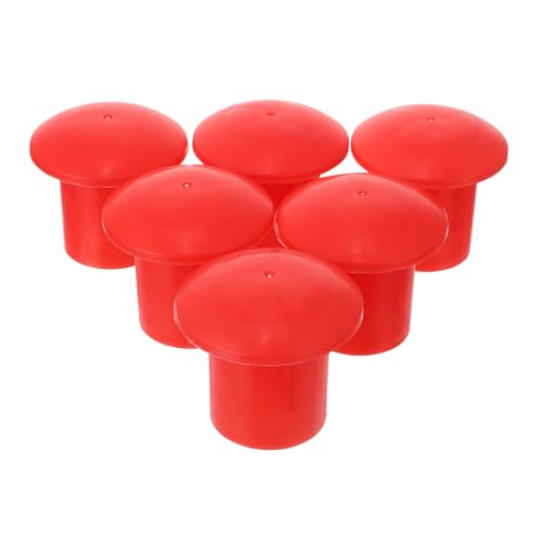 Varillas de plástico tapones rojos LIFKOME hongo de seguridad para construcción