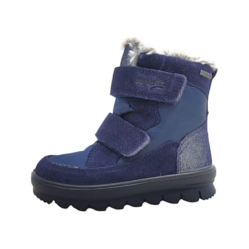 Superfit Mädchen Flavia Warm Gefütterte Gore-tex Schneestiefel, Blau 8000, 30 EU
