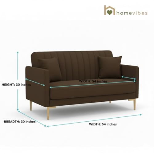 Image of 3+2 Seater Velum Fabric Sofa Set for Living Room, Modern Design with High Density Foam, Solid Wood Frame, Ergonomic Comfortable Seating for Home & Office (Dark Brown, 3+2 Seater) | Soft foam comfort, Strong wood frame