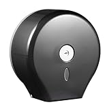 INOOMP Dispensador Higiénico Redondo Pared Caja con Cerradura y Ventana Indicadora para Baños Públicos y Soporte Resistente para Color Negro
