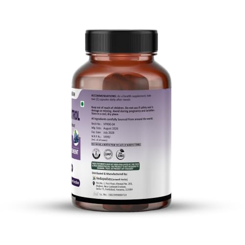 Image of Resveratrol 1000mg with Grape Seed, Milk Thistle, Quercetin, NAC, Turmeric & Black Pepper - 90 Veg Capsules | Antioxidant & Heart Health Support | Health Supplement