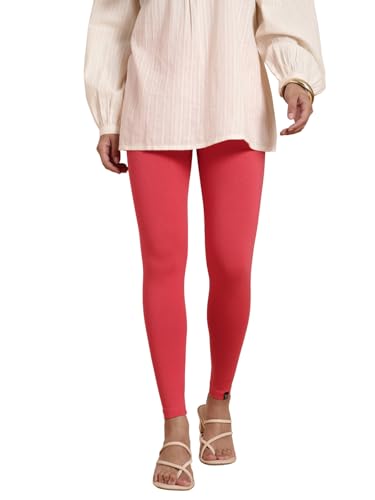 Image of TWIN BIRDS Super Stretchable Cotton Elasthane Fabric Ankle Length Leggings for Women