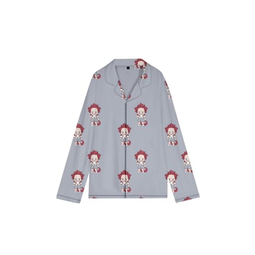 MHA Midoriya Izuku Pyjamas Long Sleeved Top and Bottoms Todoroki Shouto Sleepwear Cartoon Homewear Lounge Wear Adult3