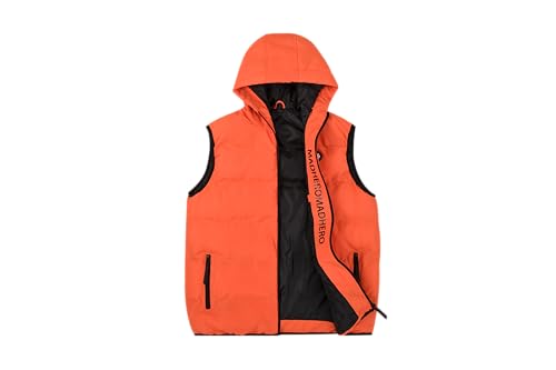 Mywu Winter Men Puffer Vest With Hood - Quilted Sleeveless Outdoor Hooded Vest2