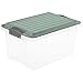 Produktbild Rotho Compact Aufbewahrungsbox Deckel, Kunststoff (PP) BPA-frei, türkis/transparent, A5/4.5l, 4,5l (27 x 18,5 x 15 cm)