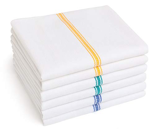 Premia Kitchen Dish Towels - 100% Cotton (Multi)