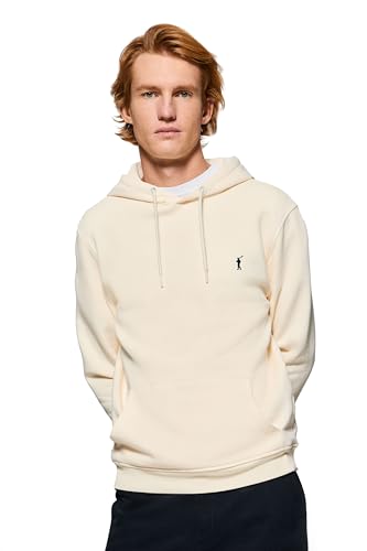 Polo Club Sudadera en Color Marrón Ocre con Cuello Redondo y...