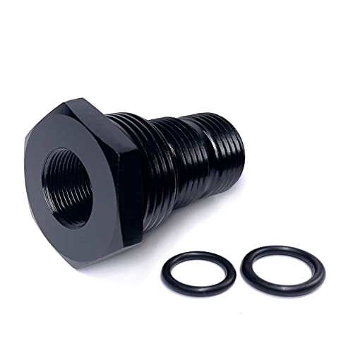 Oil Filter Adapter Aluminum Flare Reducing Hose Union Female to Male NPT Thread Reducer Fuel Line Fitting Straight Black