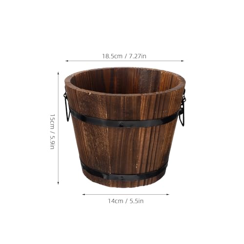 Pots de fleurs en bois finition café robuste de qualité supérieure