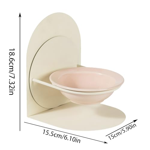 Gamelle surélevée en céramique pour préserver les cervicales de votre chat avec support stable - 3