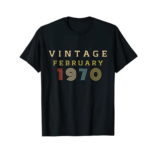 Regalo de cumpleaños de 50 años vintage 1970 febrero Camiseta