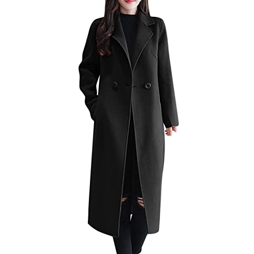 KAQQ Mantel Schwarz Damen,Kurze Strickjacke,Wintermantel GrüN,Mantel...