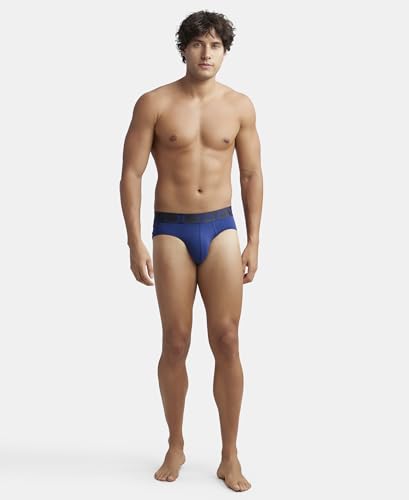 Image of Jockey IC27 Men's Tactel Microfiber Elastane Stretch Solid Brief with Moisture Move Treatment