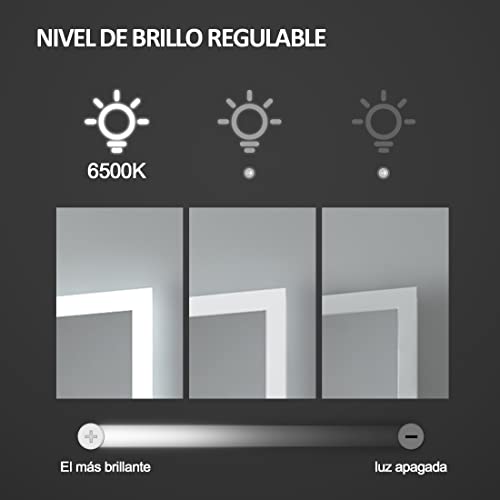 EMKE-Espejo-de-Bano-LED-80-x-60-cm-con-Interruptor-Tactil-Antivaho-Bluetooth-Reloj-Lupa-3-Veces-Luz-Blanca-Fria-6500K-Espejo-Bano-Espejo-de-Pared-Topi-L