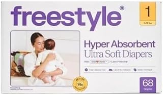 Free~Style Hyper Absorbent Ultra Soft TCF Luxury Diapers, Size 1, 68 Count
