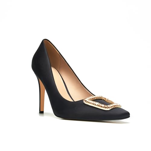 Black Stiletto Heels，Womens Dress Shoes，Pumps Shoes Women,Heels for Women Sexy,4 inch Heel2