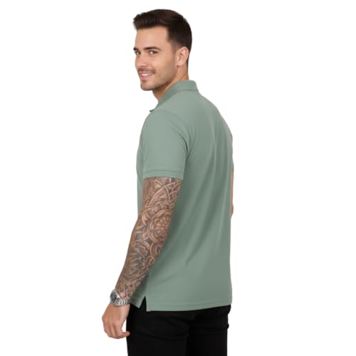Image of SIDE UP Polo T Shirt for Man with Pocket, Polo T Shirts for Men, Summer Shirt with Collar, Half Sleeve, Cotton Blend, Light Weight, Comfotable Fit (Pack of 1) M to 3XL