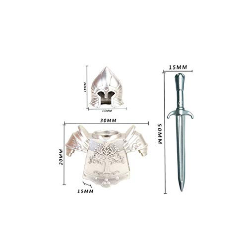 Tewerfitisme Figur Waffen Rüstungsset Ritter Helm für Baustein Mittelalterliche Ritter Minifiguren Soldaten SWAT Team… – Bild 3