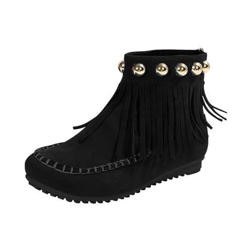 Bottes femme talon compensé confortables avec zip et semelle antidérapante