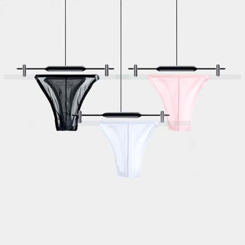 Men’s Transparent Thong Underwear - Sheer Waistband & Mesh Ventilation2
