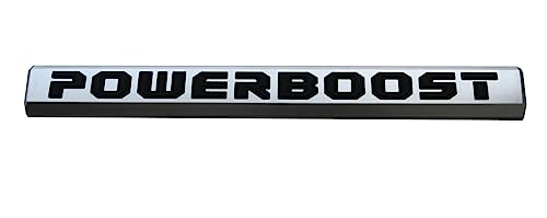 Image of 2pcs POWERBOOST Latter Emblem Left Door Badge Nameplate Replacement for 2019-2023 F-150 (Chrome)