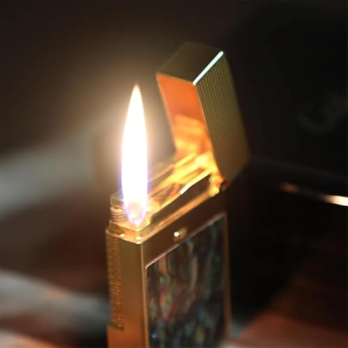 Encendedor de butano clásico de doble llama, carcasa cobre miniatura 2