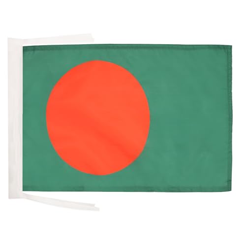 AZ FLAG - Drapeau Bangladesh - 45x30 cm - Pavillon Bangladais 100% Polyester Avec Deux Cordelettes - 20g