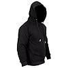 A2Z Mens Fleece Hoodie Pullover Hooded Jumper Sweatshirt - Plain Sweatshirt Black 4XL #3
