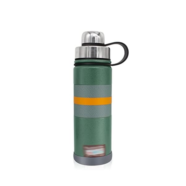 HBJWOV Stainless Steel Flask Vacuum Sports Tumbler Heat Preservation Water Bottle Portable Mug Insulated Cup(Black,750ml)