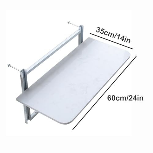 Table de balcon pour balustrade pliable pour optimiser les petits espaces - 3