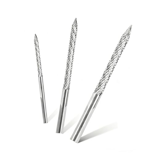 Image of Tire Repair Drill Bits, 3-Piece Professional Kit with 1 /8 inch 3 /16 inch 1 /4 inch Sizes, High-Speed Steel for Rubber Cleaning & Plug Installation(CB-M03H)