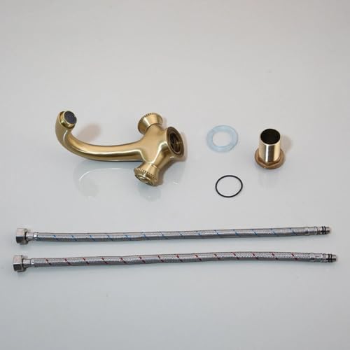 Robinet mitigeur deux poignées jet continu fluide pour lavabo rétro - 7
