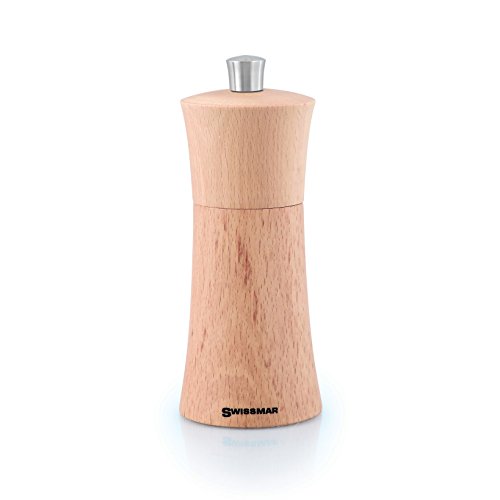 Swissmar Torre Natural Beechwood Pepper Mill, 15cm/6"