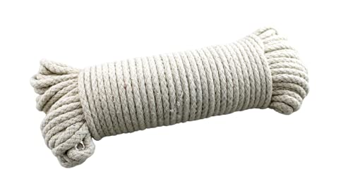 100 Ft Heavy Duty Braided Cotton Rope Clothesline #6 1/4" 6 Mm Multi Purpose Home Boat Camping #TOP1