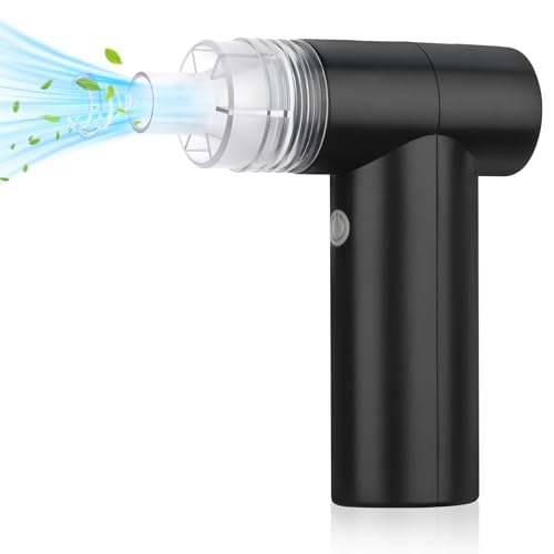picache Compressed Air Duster, 85000RPM Handheld Electric Air Duster, 4 Gears Adjustable Jet Dry Blower for Car Computer Keyboard Cleaning (Black)
