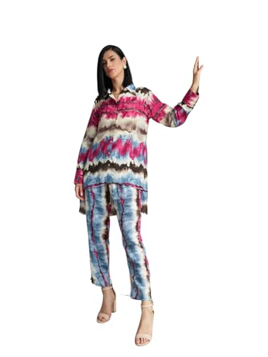 LERIYA FASHION Paisley Printed Kurta-Set for Women – Viscose Rayon Printed Kurta & Straight Pant | Festive Ethnic Indian Traditional Outfit for Functions & Puja | Lightweight Two Piece Dress for Beach & Holiday Look