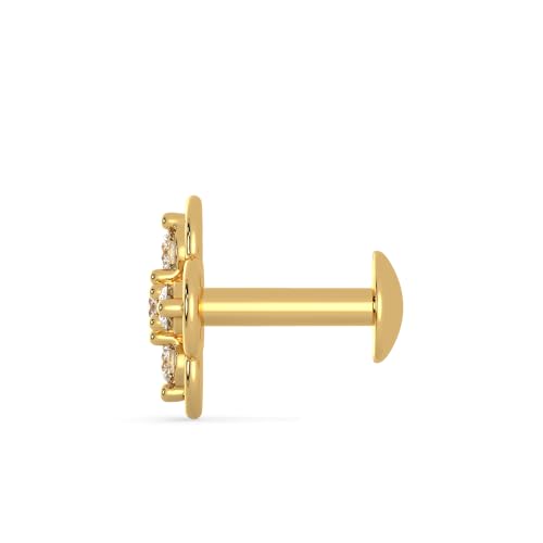 Malabar Gold & Diamonds Yellow Gold Nose Pin for Women 22 k | 22k BIS Hallmark (916) Nose Stud for Women and Girls with Piercing - Image 4
