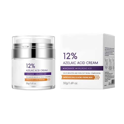 Crema De Ácido Azelaico Al 12%, Con Niacinamida Y Ácido Hialurónico, 50G, Crema Para El Tratamiento Del Acné, Loción Quitamanchas, Hidratante Profundo Y Efecto Iluminador, Para Todo Tipo De Piel