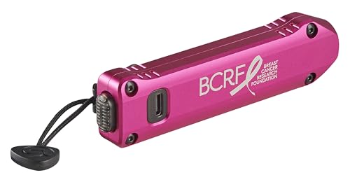 Image of Streamlight 88824 Wedge XT 500-Lumen 1,900-Candela Flat Everyday Carry Flashlight, Includes USB-Cable and Pocket Lanyard, Pink BCRF Edition
