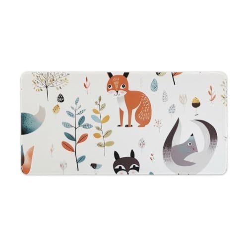 Tapis de souris motif animal en caoutchouc idéal pour le travail à la maison