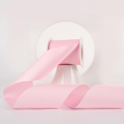 MEEDEE Pink Grosgrain Ribbon 3 Inch Grosgrain Hair Ribbons 10 Yards Per Roll Light Pink Baby Shower Ribbon for Cheer Bow Hair Bow Supplies Wide Ribbons for Crafts Sewing Scrapbooking