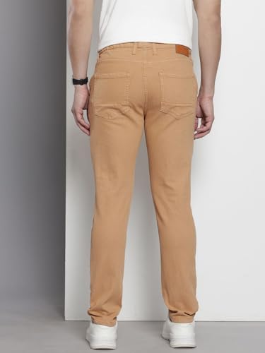 Image of The Indian Garage Co Men Slim Fit Solid Mid-Rise Jeans