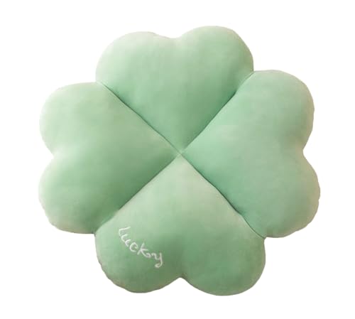 Maxpetus Four-Leaf futon Cushion Reading Rest Cushion Cherry Blossom Living Room Throw Pillow (17.7in, Four Leaf Clover)