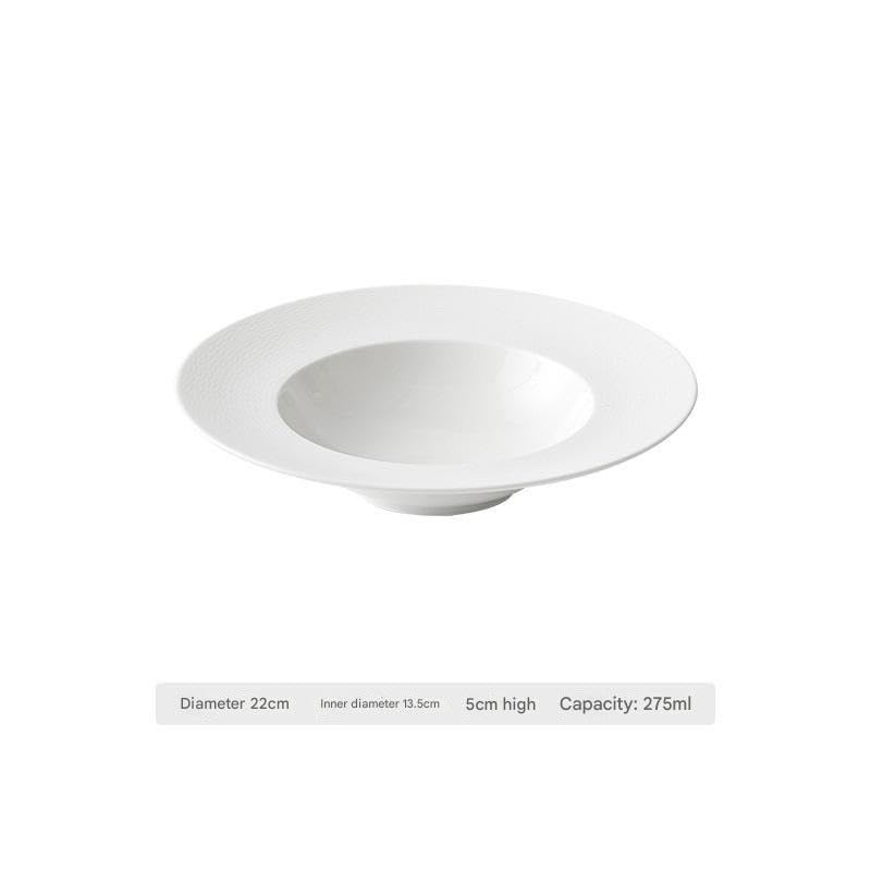 Talerze obiadowe ceramiczne zachodnie zastawa stołowa hotel duży talerz prosty kreatywny talerz francuska zastawa stołowa talerze sałatkowe (S)