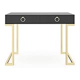 Nathan James Leighton Two-Drawer Writing Glam...